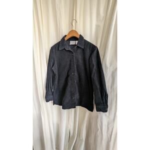 Vintage Blair Corduroy Button Up Navy Medium